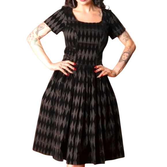 Pinup Couture Dresses & Skirts - Black Diamond Pattern Dress